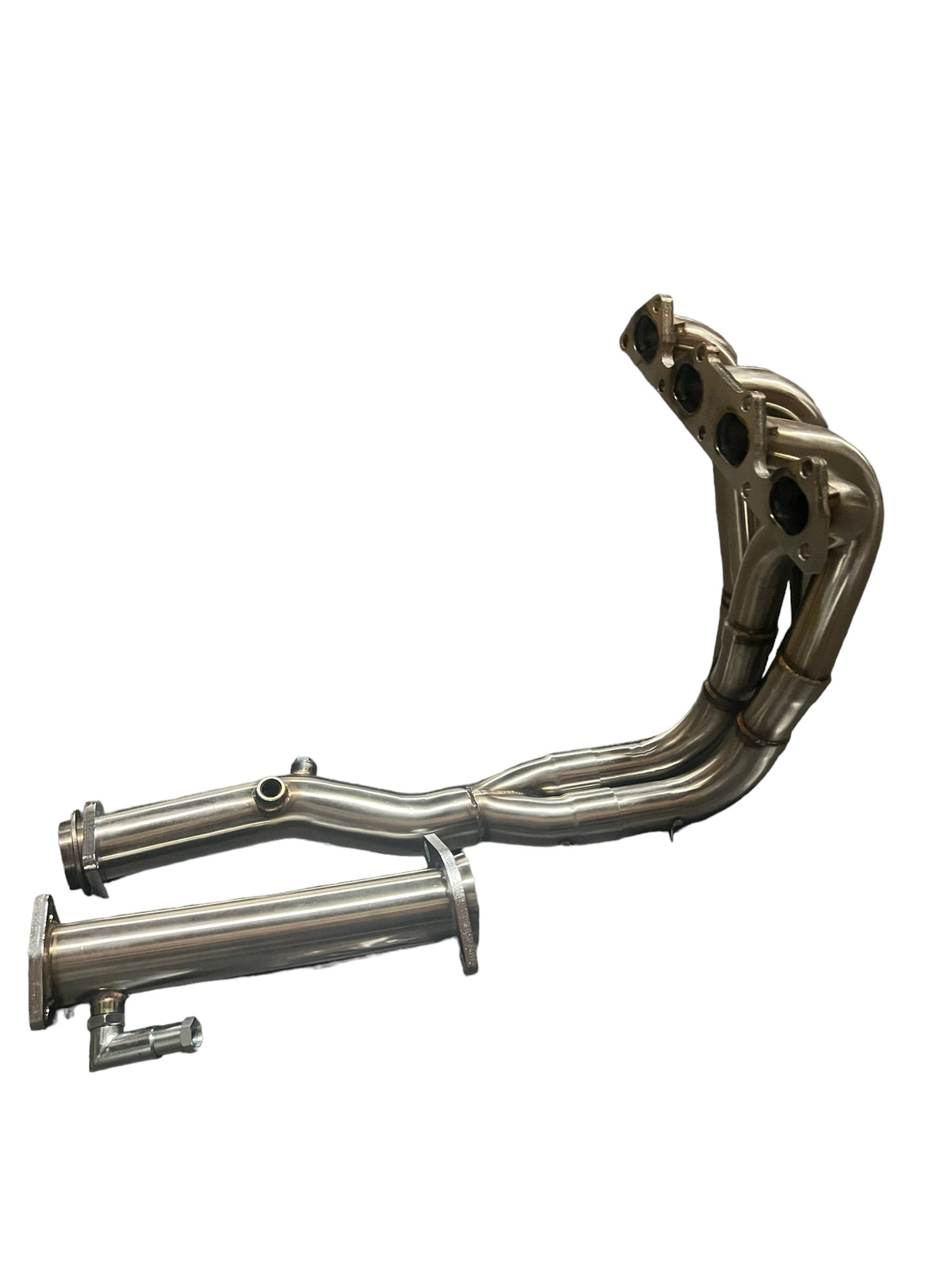 Stainless steel CRV RD1 TA header for B Series Honda engines, 2.5 to 3 inches, by JackSpania Racing, shown on a white background.
