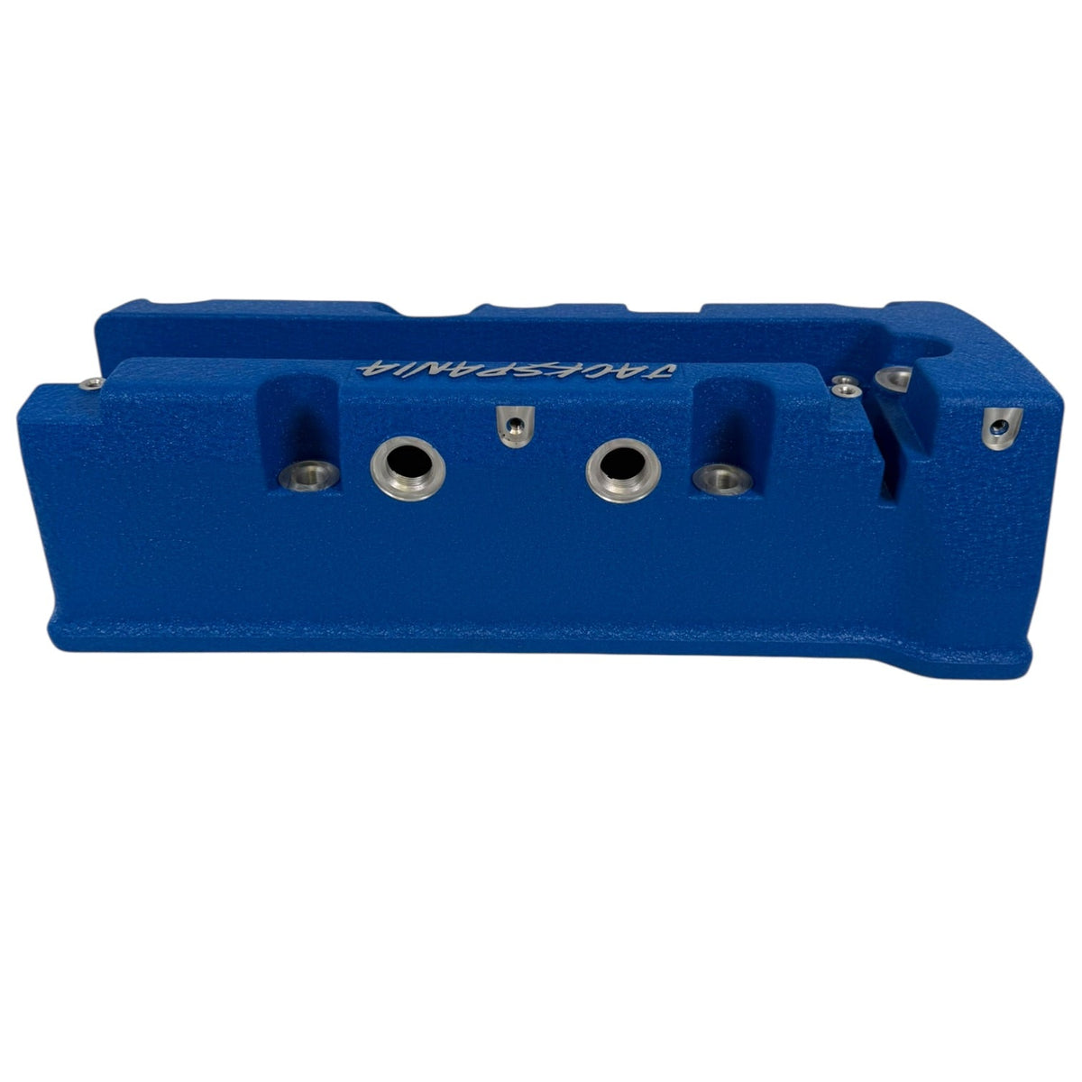 Cast aluminum K Series vented valve cover baffle for Honda Acura K20 K24 engines, by Jack Spania Racing, with AN10 fitting.