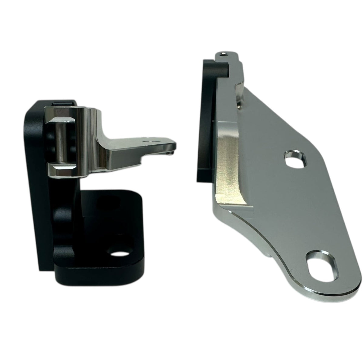 Honda Acura 92-01 Civic Type R DC2 EK billet quick hood hinge release latch by Jack Spania Racing, close-up of engine bay component.