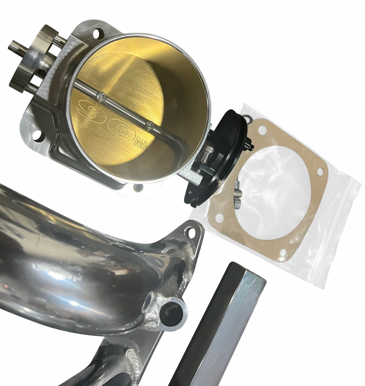 BMW E36 E46 M50 M52 M54 intake manifold throttle body for 325i, 328i, Z3, M3, by Jack Spania Racing, shown in image.