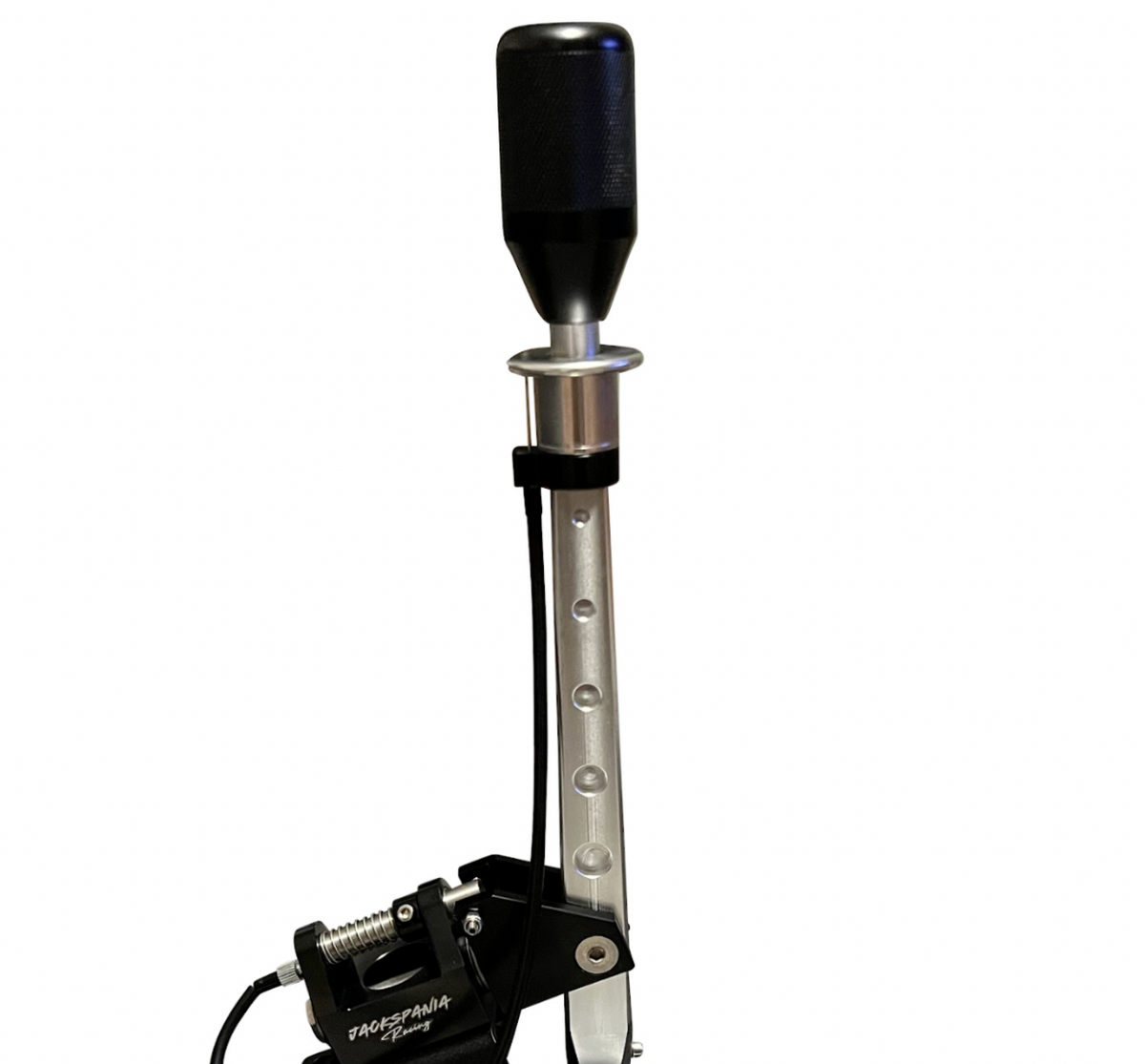 JackSpania Racing Billet Race Spec B Series D Series Shifter Box Lockout for transmission, shown without mounting bracket.