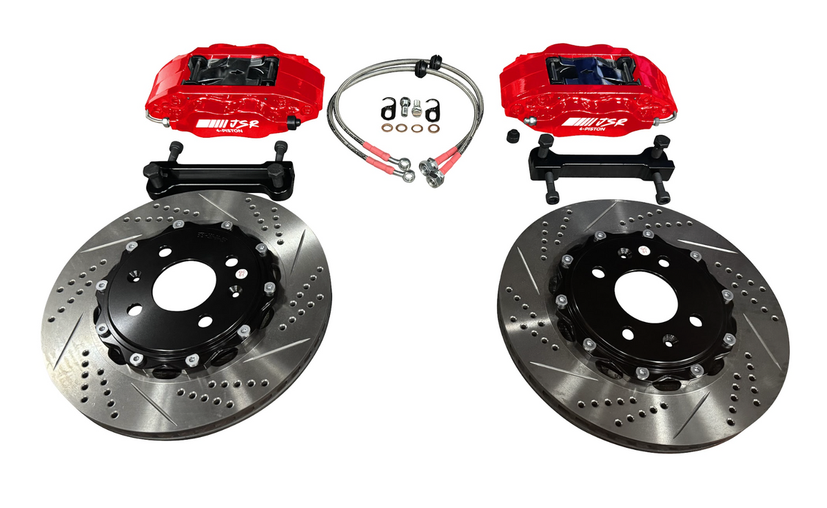 JackSpania Racing JSR Street Series Big Brake Kit with drilled and slotted 2-piece rotor, front caliper for 92-00 Honda Civic.