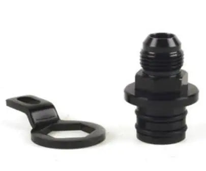 Honda Acura engine block plug adapter and breather fitting with 10AN catchcan for B series B16 B18 engines by Jack Spania Racing.