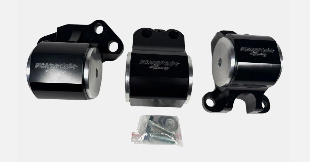 JackSpania Racing B D Series solid engine mount for Honda Acura EG 92-95 Civic Integra DC2, made of durable metal.