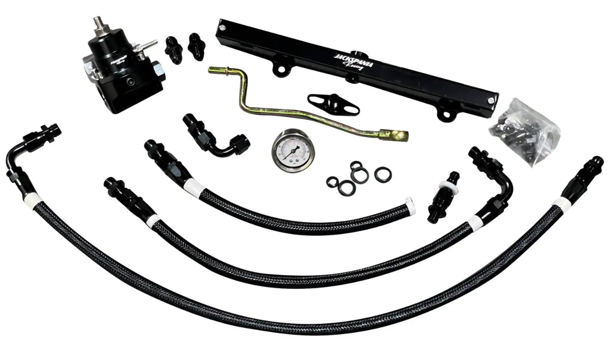 Jack Spania Racing K Series Budget Tucked K Swap Fuel Line System Kit for K20, K24 engines in DC2, EG, EK Civic, Integra