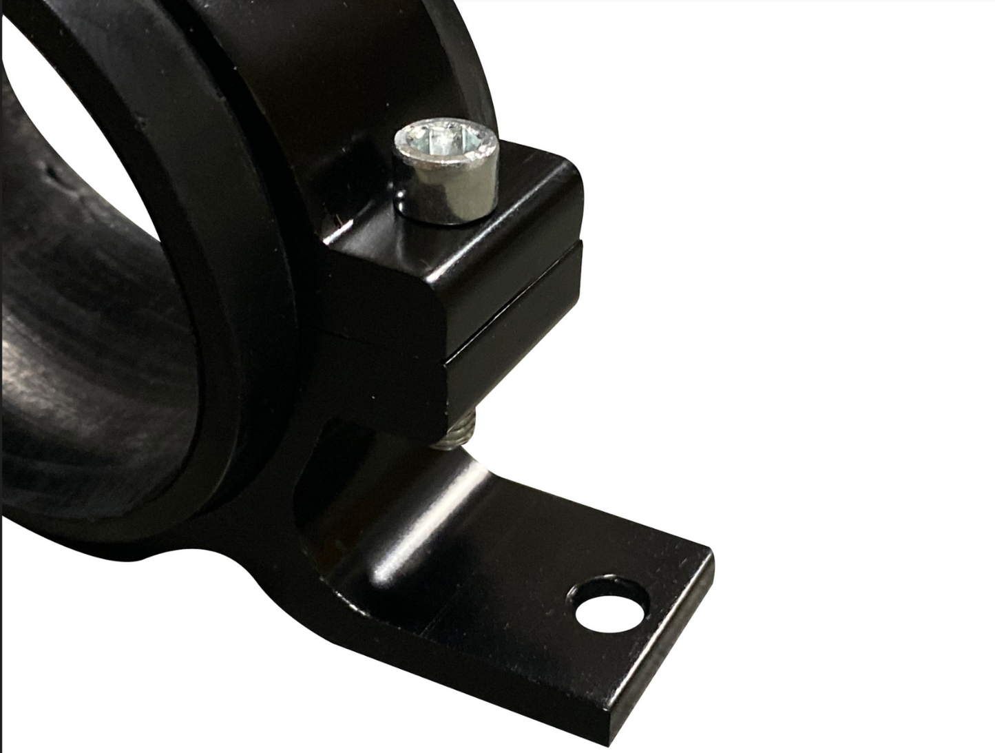 Jack Spania Racing billet aluminum dual fuel pump clamp mounting bracket for Bosch 044 380LPH fuel pumps in engine applications