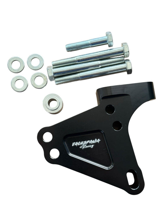 JackSpania Racing billet passenger post engine mount bracket for Honda Acura K Series K20 K24 swap engine parts.