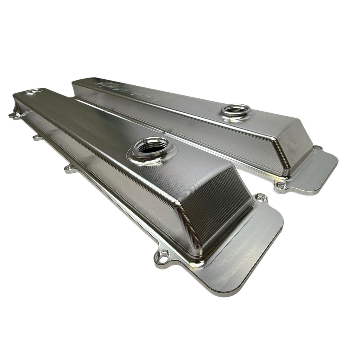 Toyota Supra 2JZGTE VVTI billet valve covers with anodized oil cap and bolts, engineered for high-performance engine upgrades.