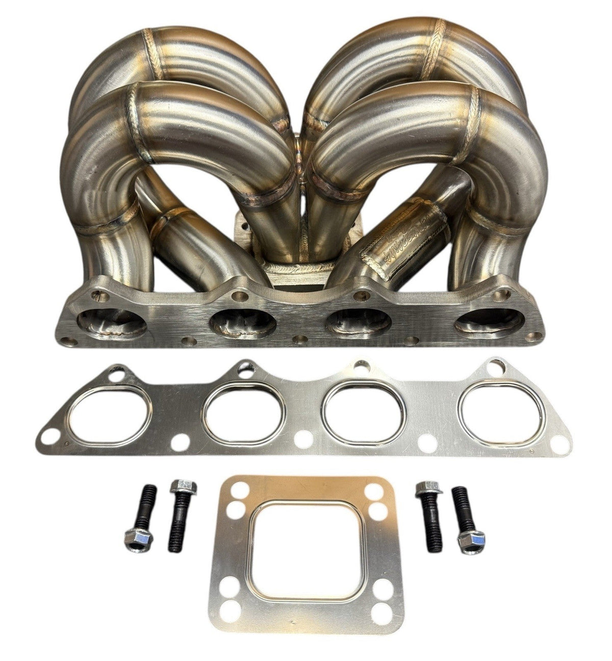 JackSpania Racing B Series T3 T4 44mm Wastegate Turbo Manifold for Honda Civic GSR B16 B18 B20, exhaust part with metallic finish