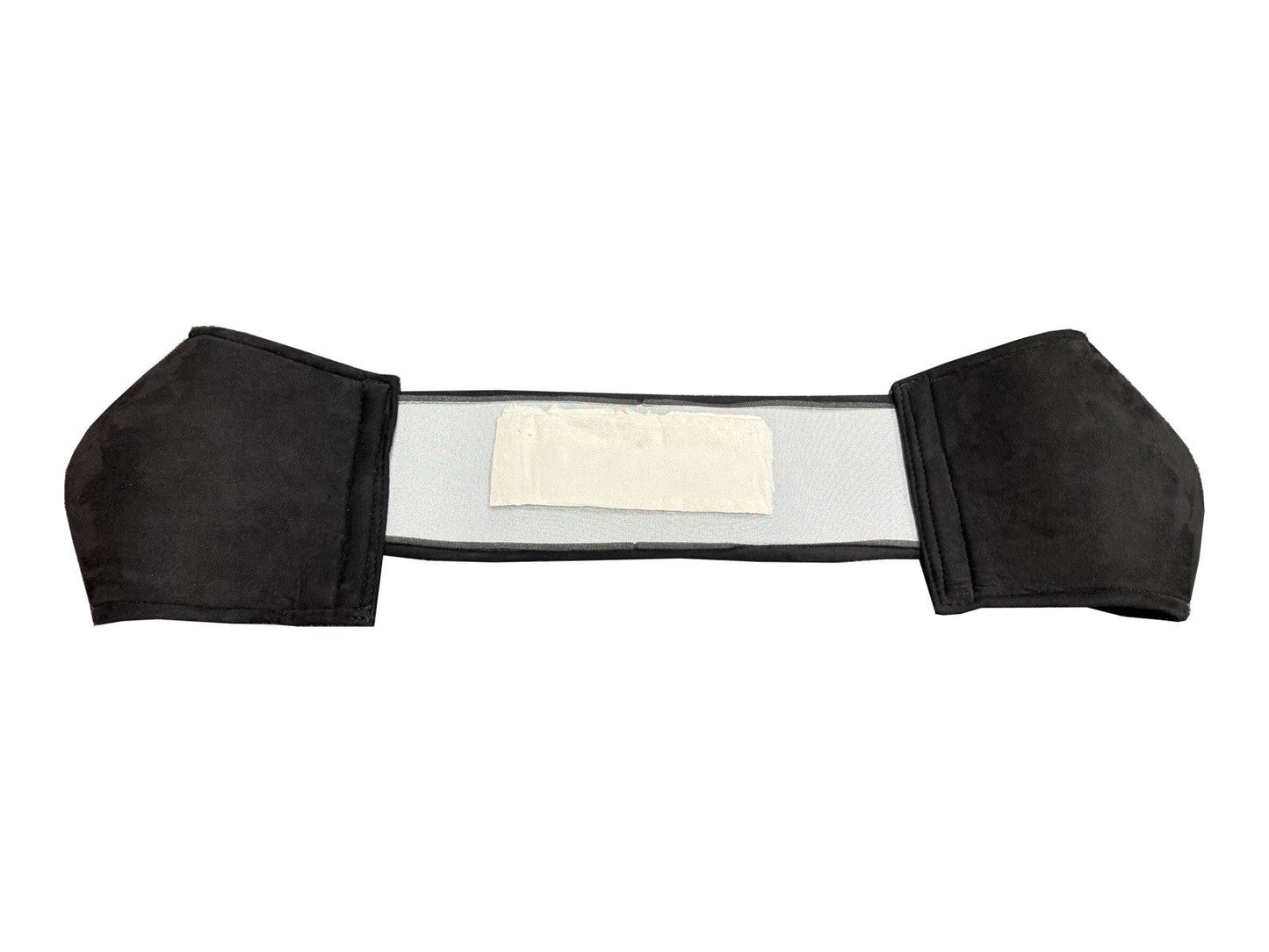 JackSpania Racing suede seat protector set for Recaro SR3 and SR4 semi-bucket seats, shown on car interior seats.