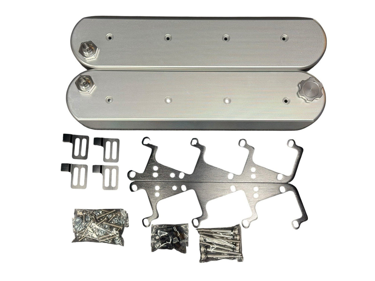 Billet CNC V8 LS baffled vented valve cover by JackSpania Racing, designed for LS1, LS2, LS6, LS7, LSA, and LS9 engines.