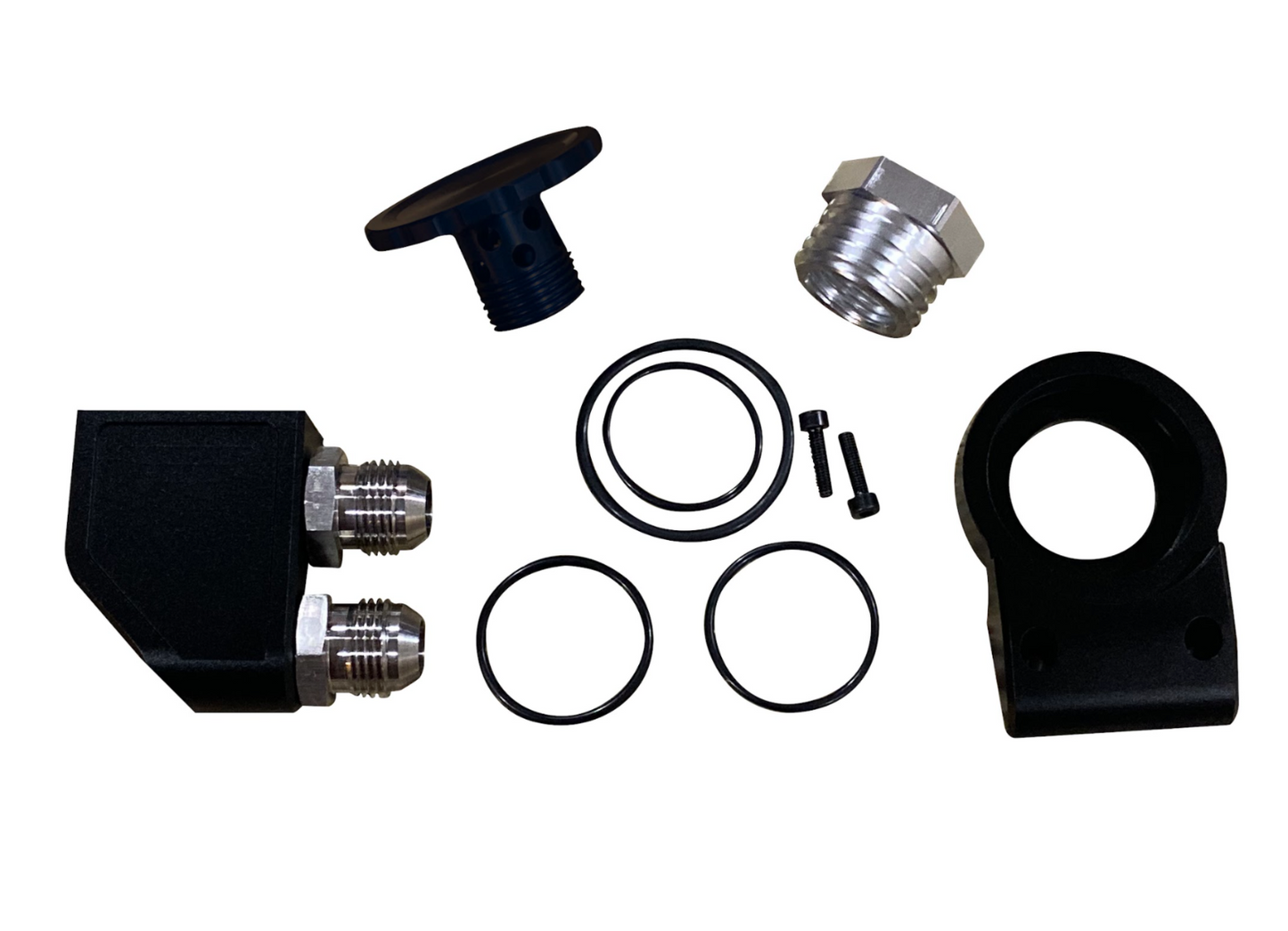 Jack Spania Racing Ultra Vent Scavenger Oil Valve Cap Catch Can for Honda B D H K Series engine parts with 10AN fitting.