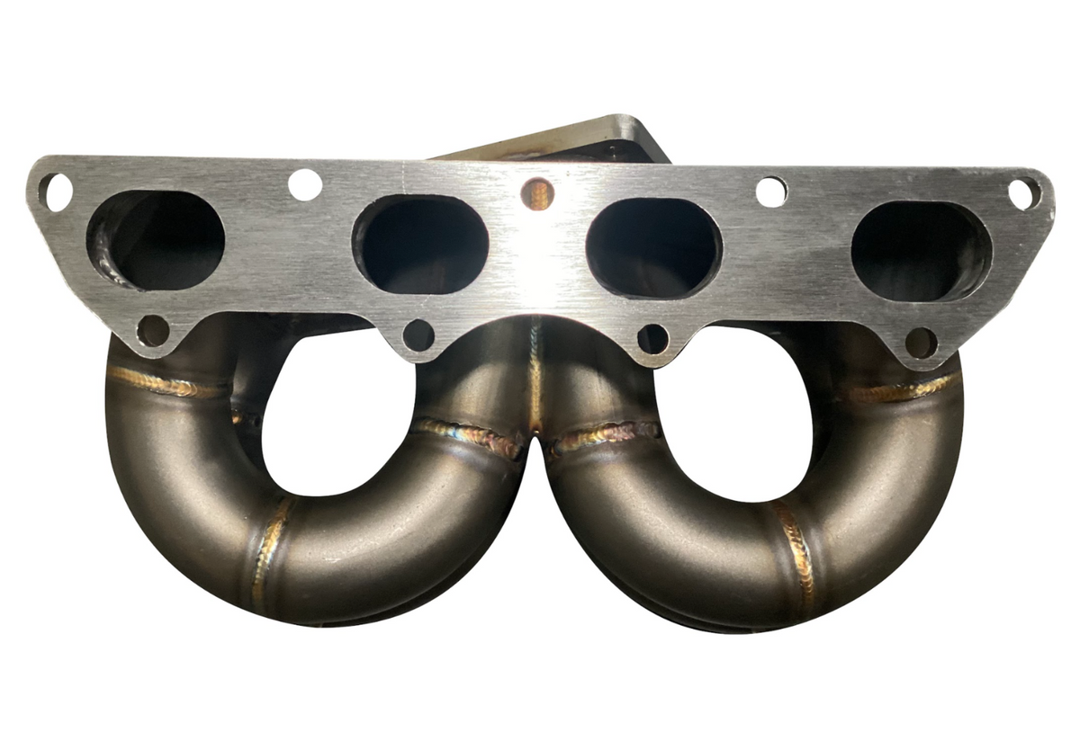 Jack Spania Racing B Series AC PS compatible T3 turbo manifold for GSR B16 B18 B20 engines, fits Civic EG EK DC2 models.