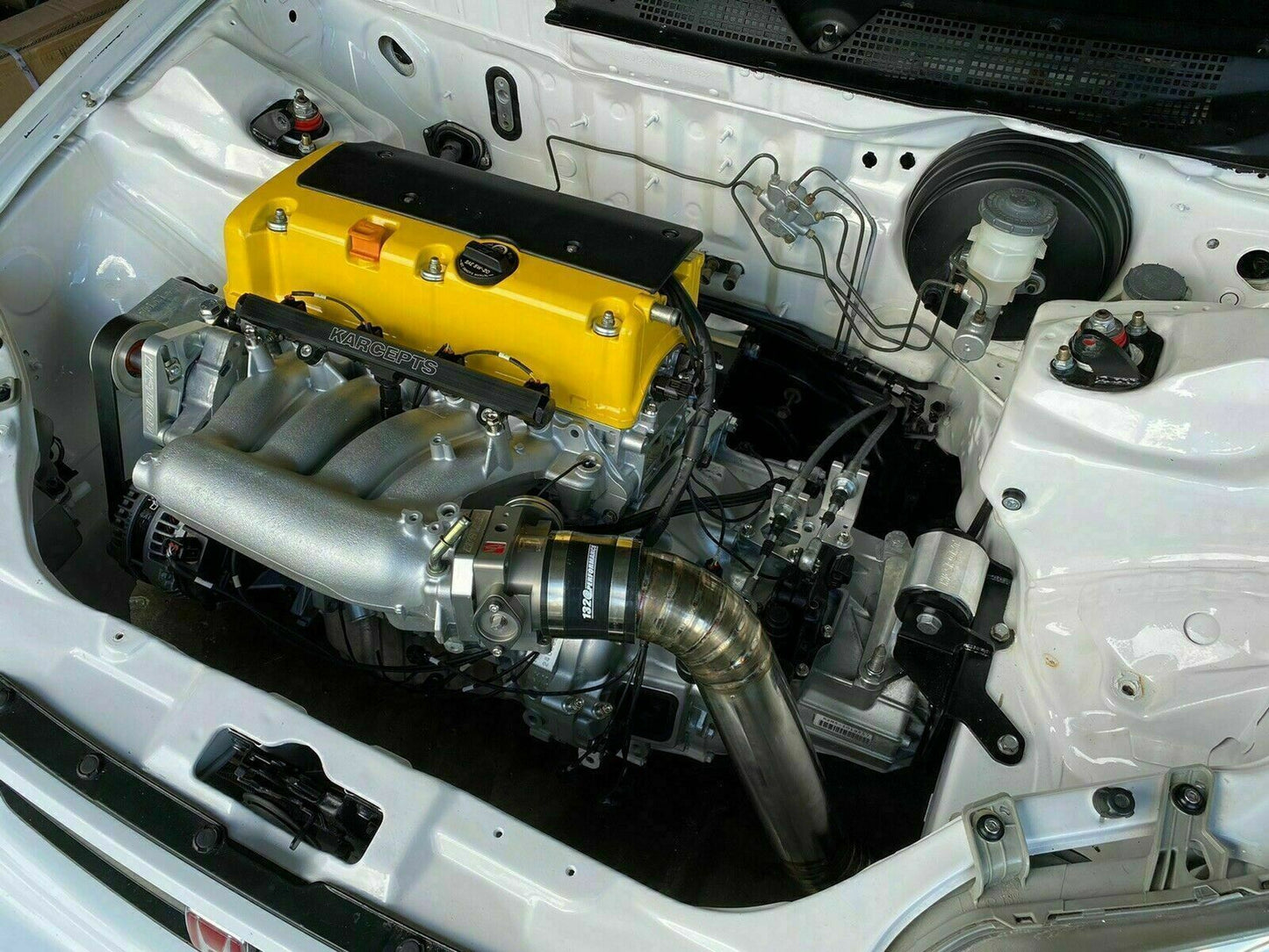 Jack Spania Racing K20 K24 K-Series tucked engine harness with power wires for Honda Acura 2002-2004 engine upgrade.