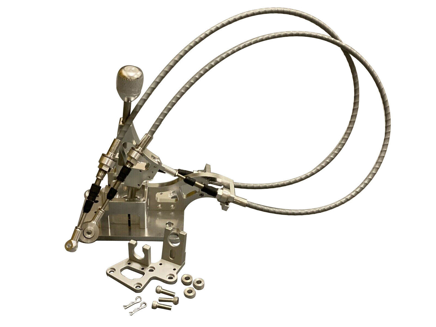 Jack Spania Racing K20 K24 RSX shifter cables and transmission bracket for K Series Civic, showing installation details.