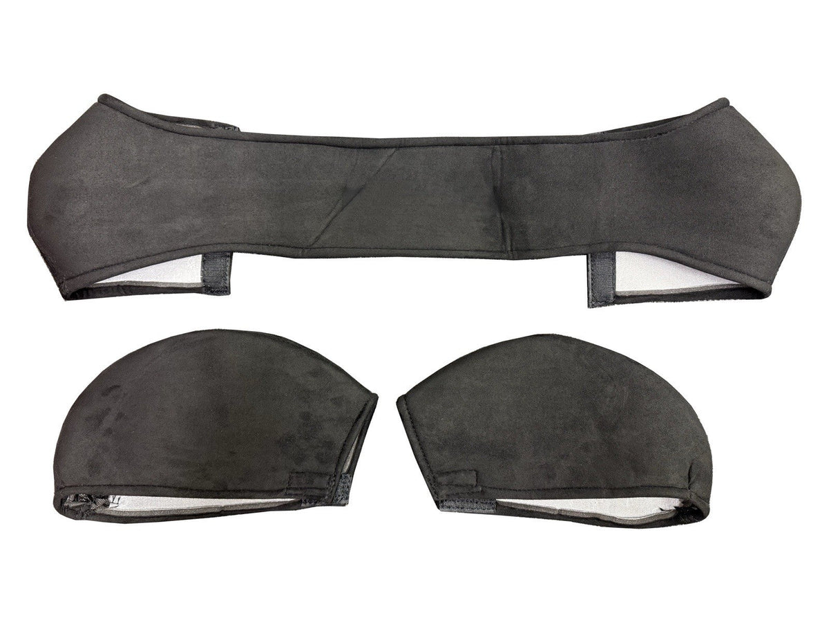 Pair of JackSpania Racing suede seat protectors for Recaro SR3 and SR4 semi-bucket seats, interior car seat accessories.