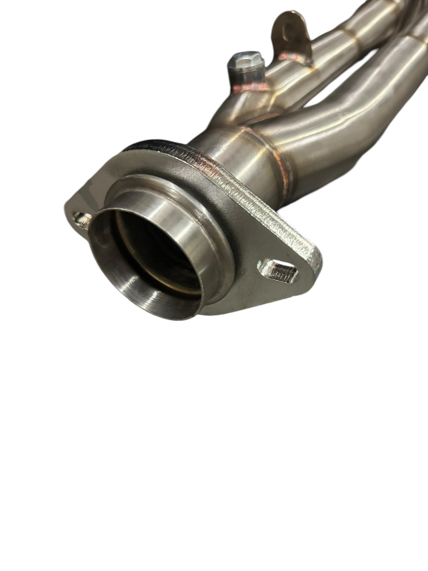 Honda Acura B Series B16 B18 VTEC Tri-Y Header by JackSpania Racing, showcasing a polished exhaust header with four-into-two-into-one design.