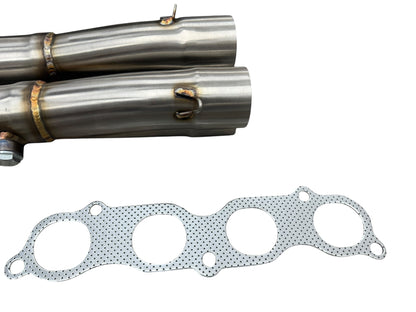 Jack Spania Racing K Swap K20 K24 exhaust header with 2-bolt 4-2-1 Tri-Y design for EK, EG, DC2 Civic models.