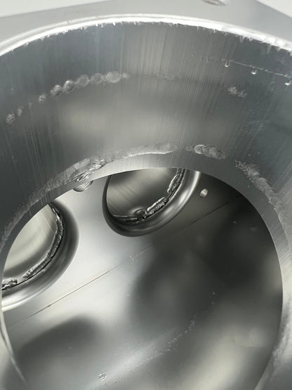 Jack Spania Racing K Series center feed intake manifold sheet metal for K20 and K24 engine swaps, shown in the image.
