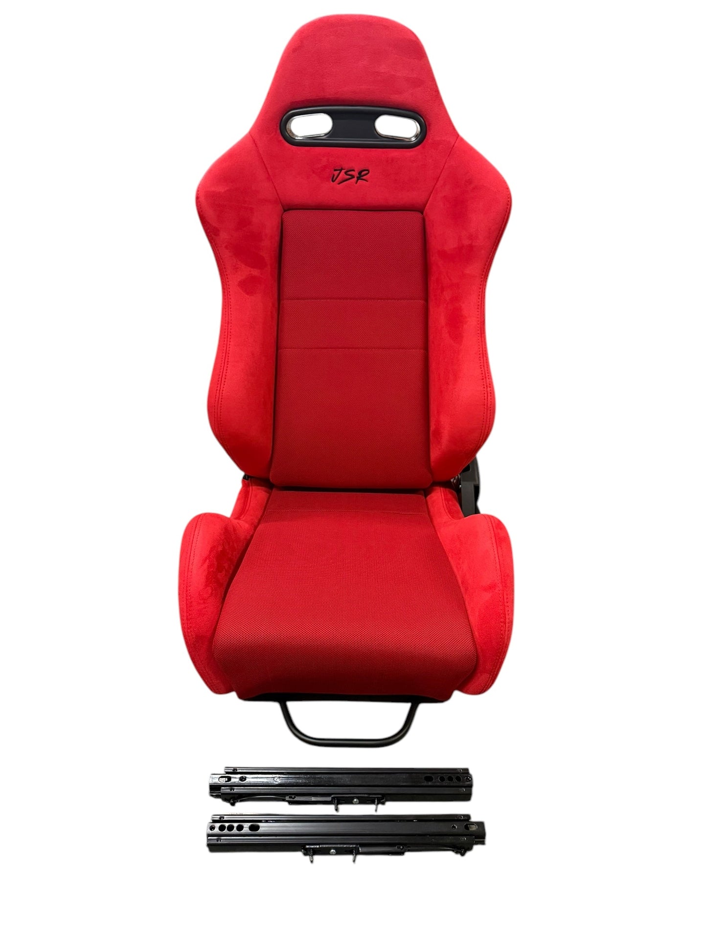 Reclinable slider seat for Recaro SR4 style Acura RSX DC5, JackSpania Racing drivetrain part with adjustable positioning.