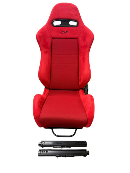 Reclinable slider seat for Recaro SR4 style Acura RSX DC5, JackSpania Racing drivetrain part with adjustable positioning.