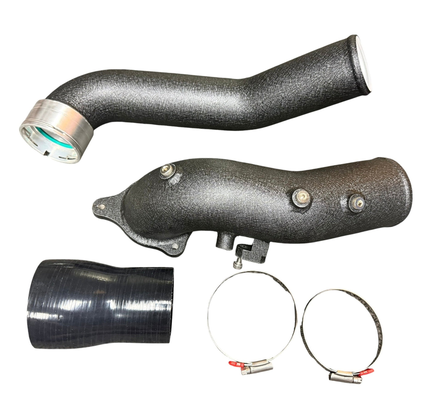JackSpania Racing turbo charge pipe upgrade kit for BMW G20/G29 and Toyota GR Supra A90 B58 3.0L engine parts.