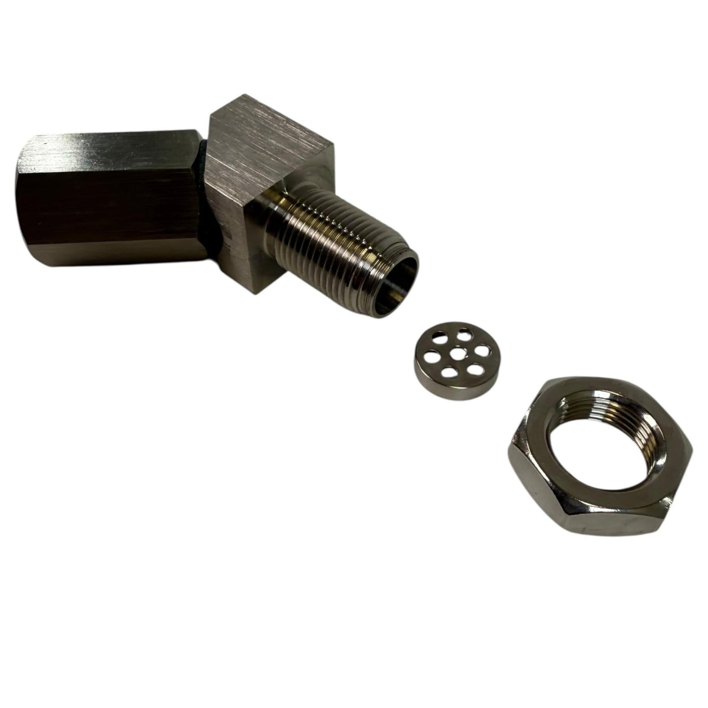 JackSpania Racing O2 Sensor Spacer for CEL fix, P0420, P0430, P0042, 45-degree exhaust parts, engine sensor replacement.