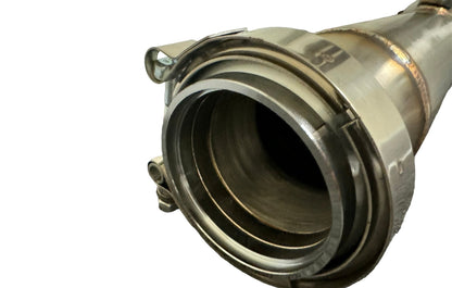 Jack Spania Racing H22 Swap Megaphone Race Header with Tri-Y H Series exhaust for EG EK DC2 cars, 4-2-1 design, 3-inch exit.
