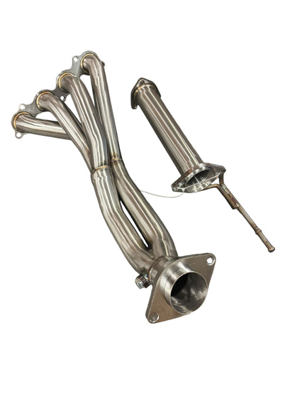 Jack Spania Racing Honda Civic Si K20 K24 tri-Y 2.5" header exhaust system for 8th gen FA5 with visible header pipes and polished finish.