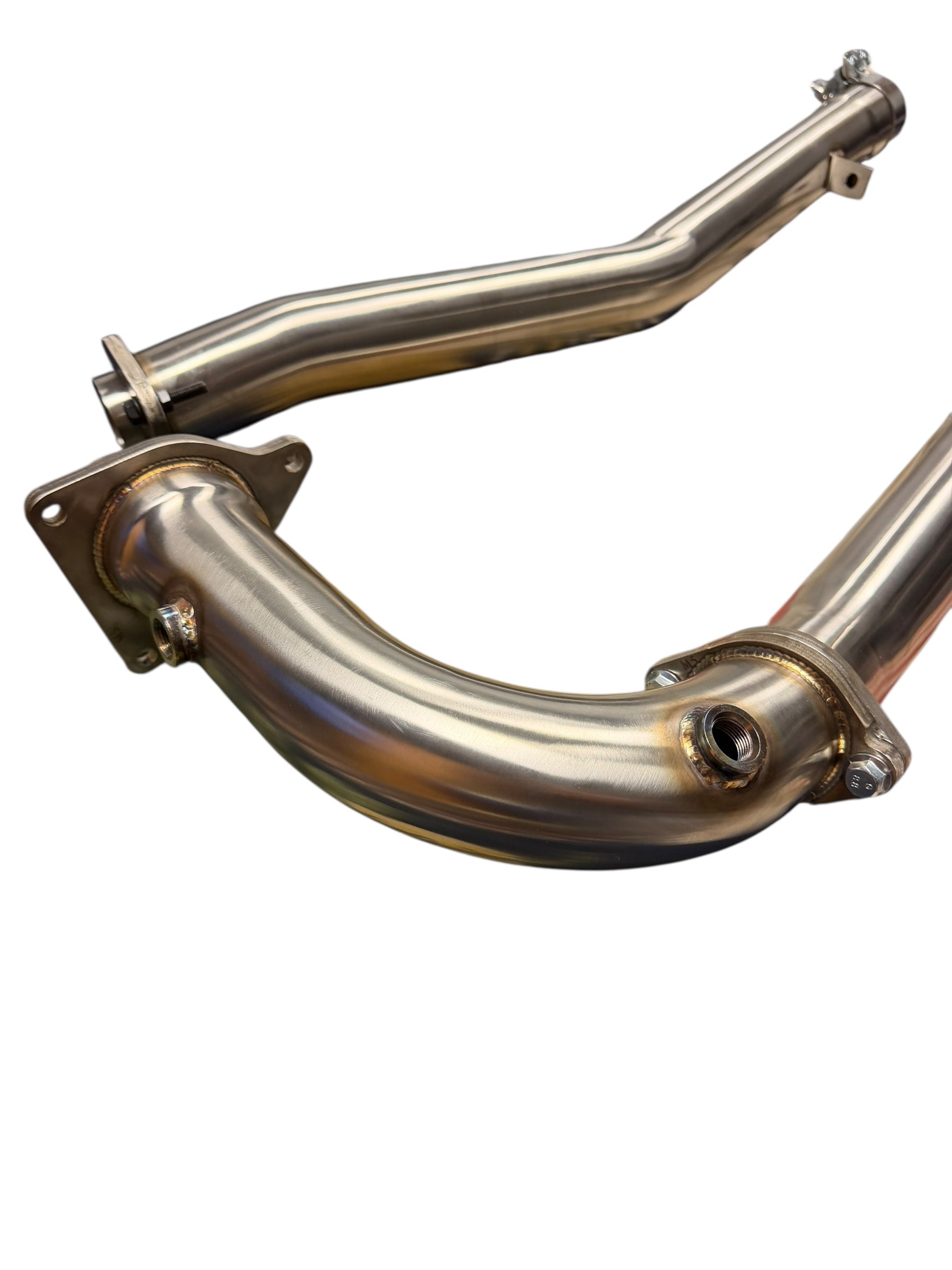 High flow catless J-pipe downpipe for 2022+ Subaru WRX VB, JackSpania Racing exhaust parts, metal construction with smooth welds