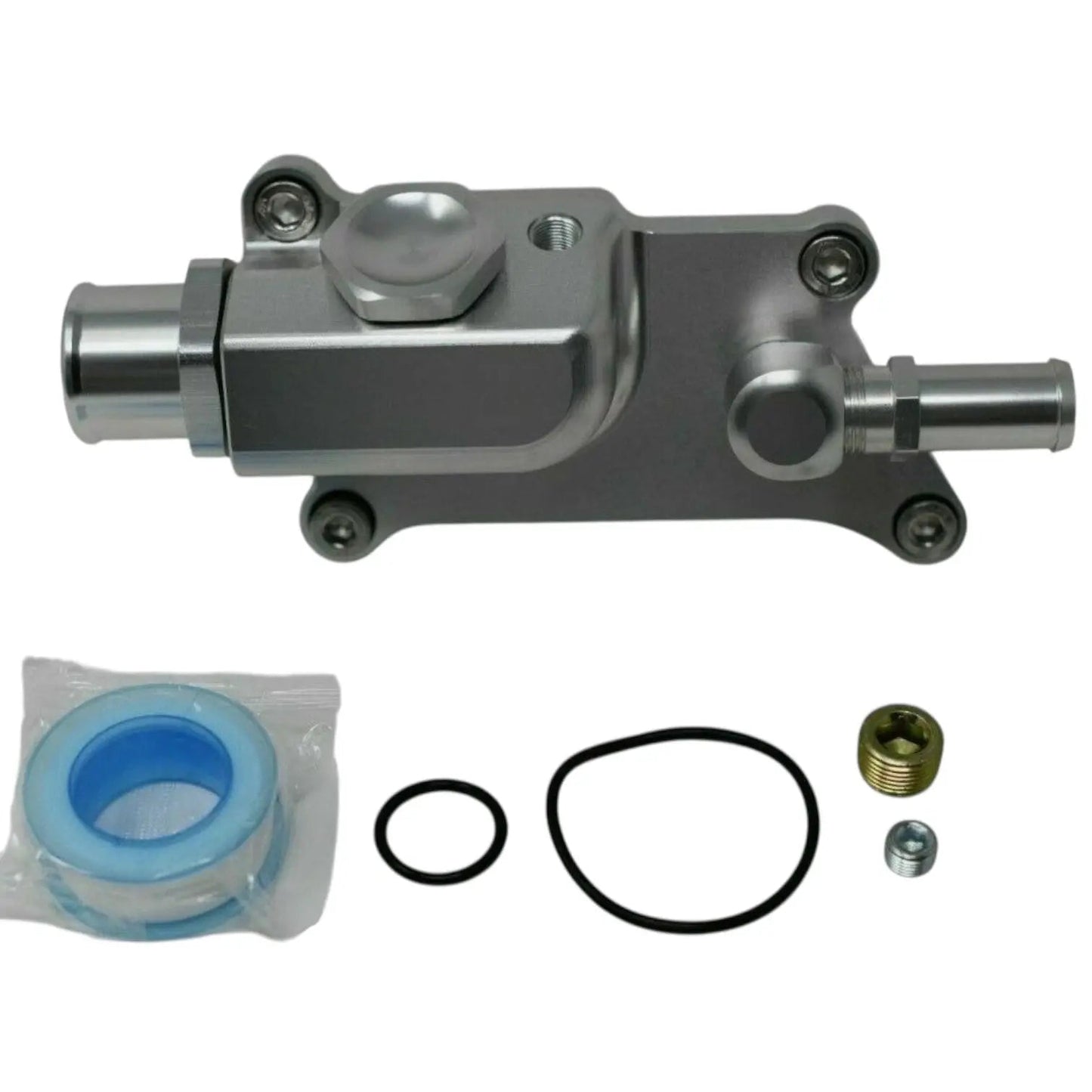 Jack Spania Racing K Series Upper Coolant Housing Temp Sensor for K20Z3 and K24 engines, shown mounted on engine component.