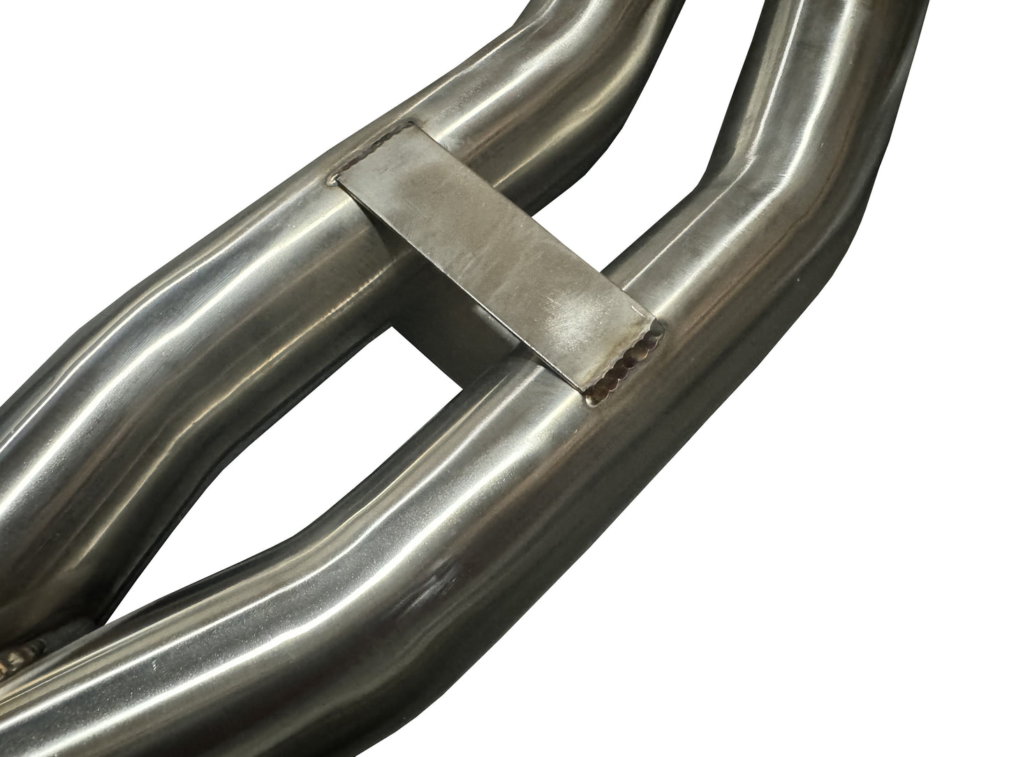 JackSpania Racing J-Pipe for 2015-2020 TLX FWD and 2013-2017 Accord V6 exhaust parts, showing the metal pipe and fittings.