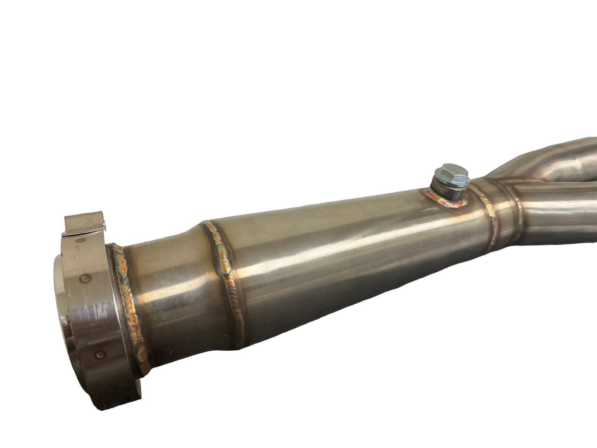 Jack Spania Racing H22 Swap Megaphone Race Header with Tri-Y H Series exhaust for EG, EK, DC2 cars, 3-inch exit, high-performance exhaust part.