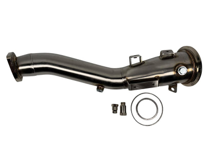 JackSpania Racing Race Downpipe with Cat Simulator for Lexus IS200T IS300 RC200T 2.0T I4 exhaust part, metal pipe with mounting brackets