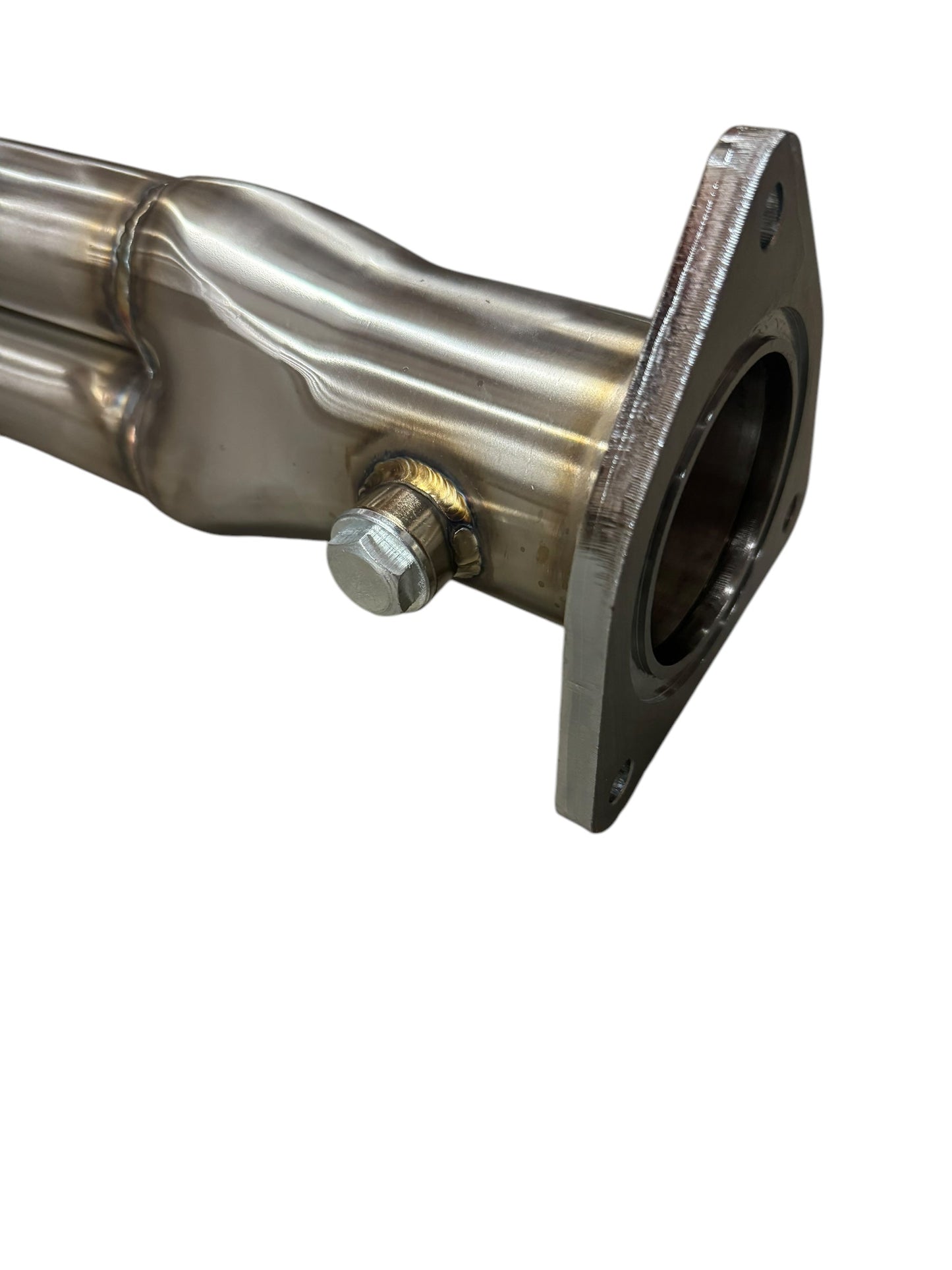 JackSpania Racing shorty 3-1 exhaust manifold header for Mazda RX-8 1.3L rotary engine, with polished metal finish and mounting flanges.
