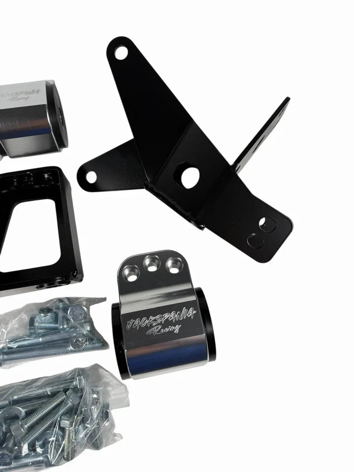 JackSpania Racing dual height K Series mount for 92-95 Civic, 94-01 Integra EG, and 70A Accord TSX transmission parts.