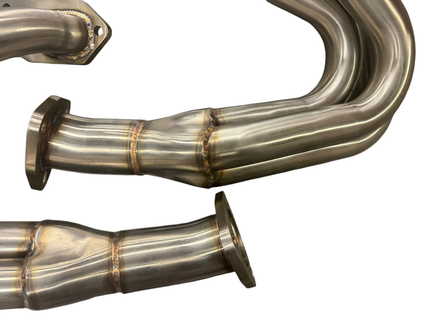 Pair of JackSpania Racing exhaust headers for Porsche 911 Carrera S 996 997.1 models, high-performance exhaust parts for 1998-2008.