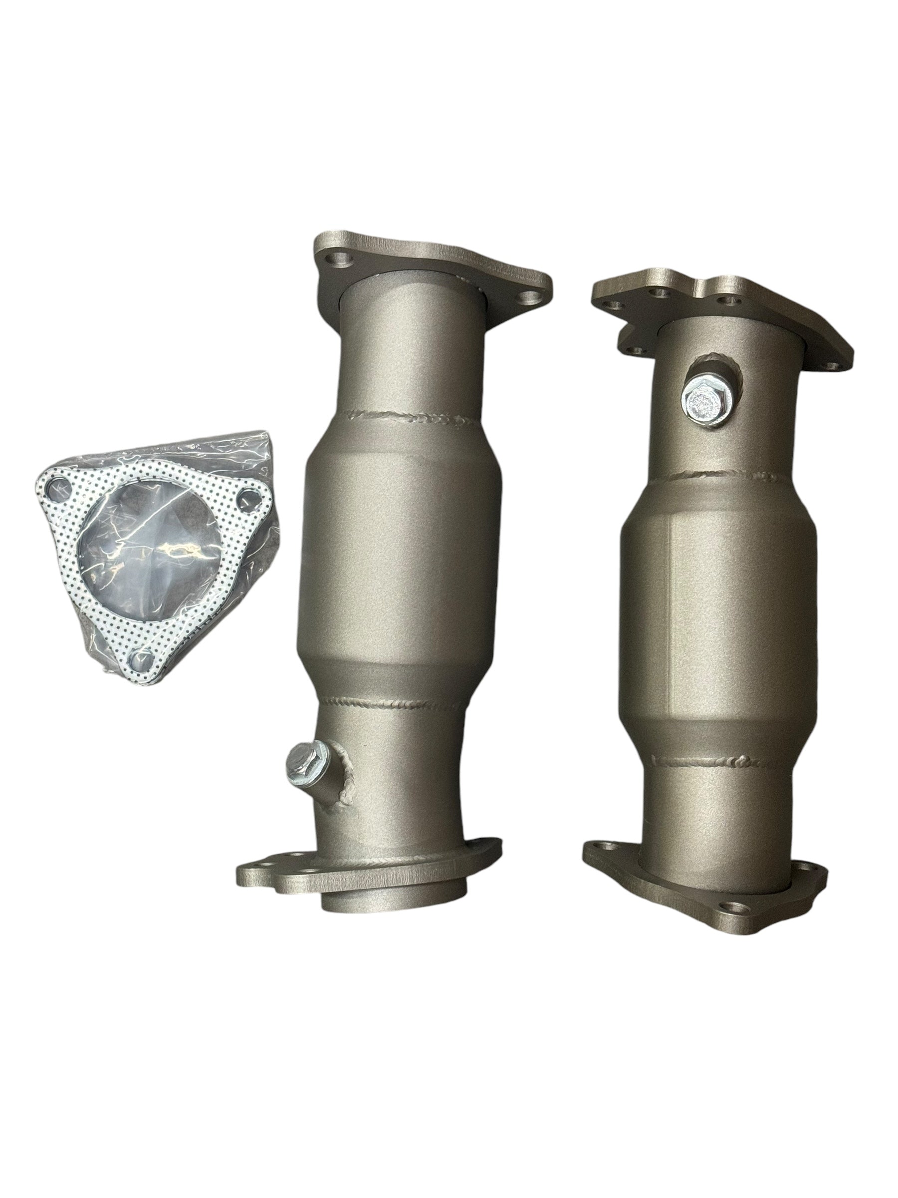 2020+ Chevrolet Corvette C8 high flow sport cats catalytic converter downpipes by JackSpania Racing, 3-inch exhaust parts.