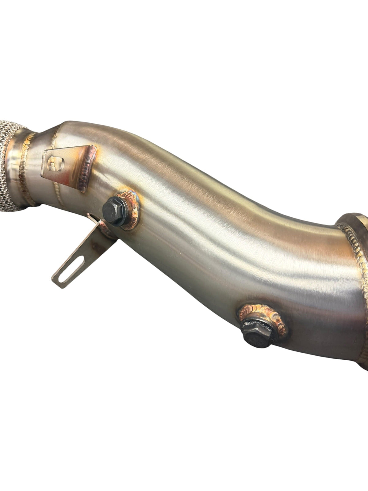 BMW B48 catless performance downpipe by JackSpania Racing for 220i, 330i, 420i, 430i, X1, X2, Z4 exhaust parts.