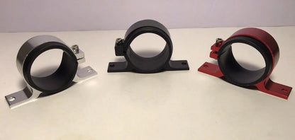 Jack Spania Racing billet aluminum single external fuel pump clamp mount bracket for Bosch 044 fuel pump, engine parts accessory.