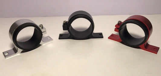 Jack Spania Racing billet aluminum single external fuel pump clamp mount bracket for Bosch 044 fuel pump, engine parts accessory.
