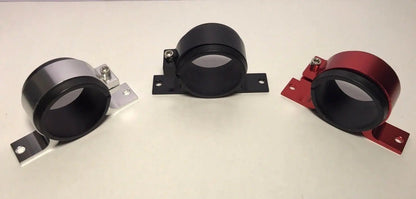 Jack Spania Racing billet aluminum single external fuel pump clamp mount bracket fitting Bosch 044 fuel pumps.