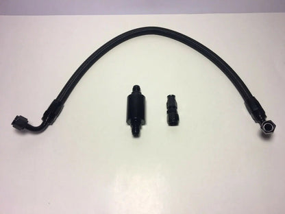 Jack Spania Racing B D-Series Tucked Fuel Feed and Return Line Kit for B16, B18, B20, D15, D16 engines in a Honda CRX or Del Sol