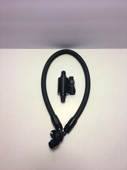Jack Spania Racing B D-Series fuel feed and return line kit for B16, B18, B20, D15, D16 engines, with engine parts in the image.
