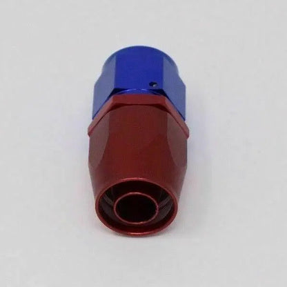 Jack Spania Racing 10 AN straight billet swivel steel hose end fitting for oil, fuel, and water in engine applications.