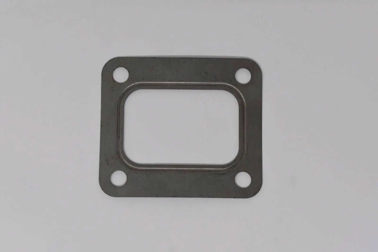 Garrett T4 Turbo inlet flange gasket, 4-bolt design, stainless steel, compatible with Jack Spania Racing engine parts.