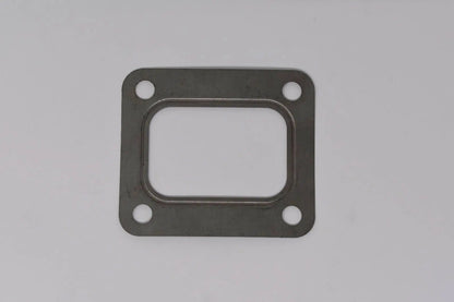 Garrett T4 Turbo inlet flange gasket, 4-bolt design, stainless steel, compatible with Jack Spania Racing engine parts.
