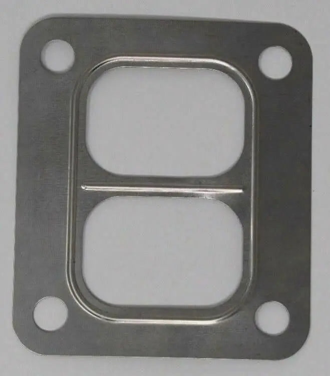Jack Spania Racing T4 Turbo Manifold Inlet Flange Gasket, divided twinscroll, 304 stainless steel engine part with bolt holes