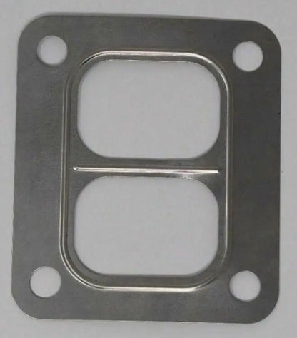 Jack Spania Racing T4 Turbo Manifold Inlet Flange Gasket, divided twinscroll, 304 stainless steel engine part with bolt holes
