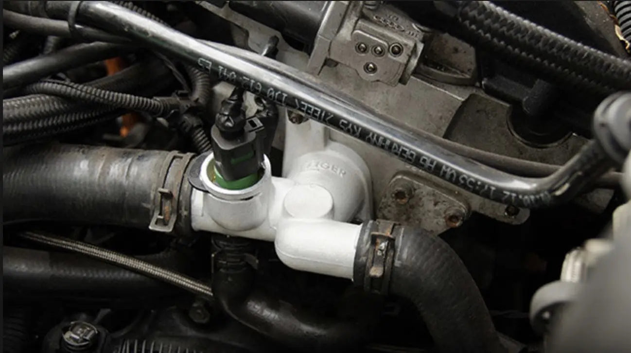 Jack Spania Racing cast aluminum coolant flange gasket for VW Mk4 Golf, Jetta GLI, GTI, TT 337 1.8T engine cylinder head.
